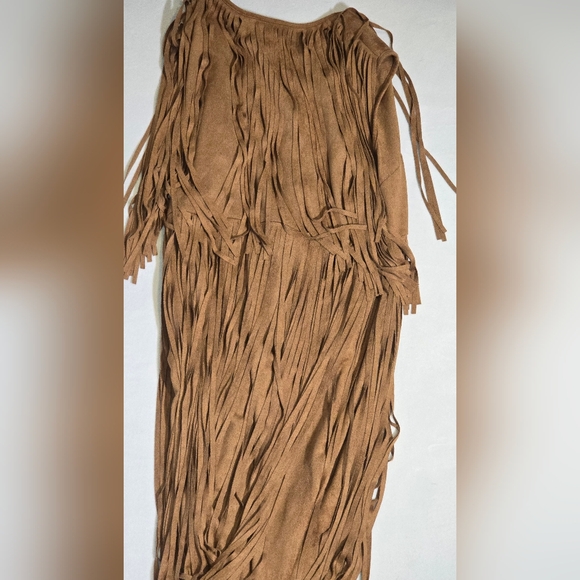 Vocal Tan Fringe Mini Dress - Picture 4 of 5